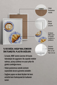 HOMEPACK Ahşap Çerçeveli Tablo Çerçeveli Poster Sanatsal Modern Duvar Dekoru TK-796