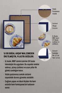 HOMEPACK Ahşap Çerçeveli Tablo Çerçeveli Poster Sanatsal Modern Duvar Dekoru TK-796