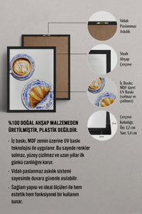HOMEPACK Ahşap Çerçeveli Tablo Çerçeveli Poster Sanatsal Modern Duvar Dekoru TK-796