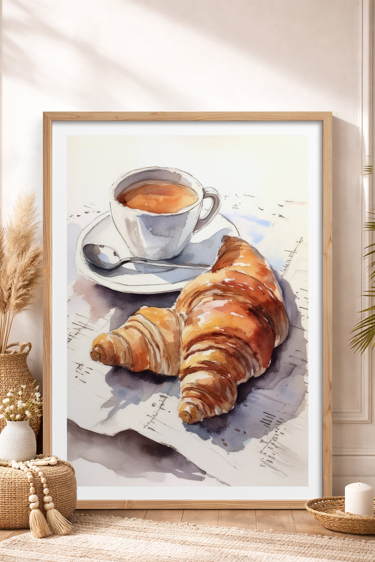HOMEPACK Ahşap Çerçeveli Tablo Çerçeveli Poster Sanatsal Modern Duvar Dekoru TK-797