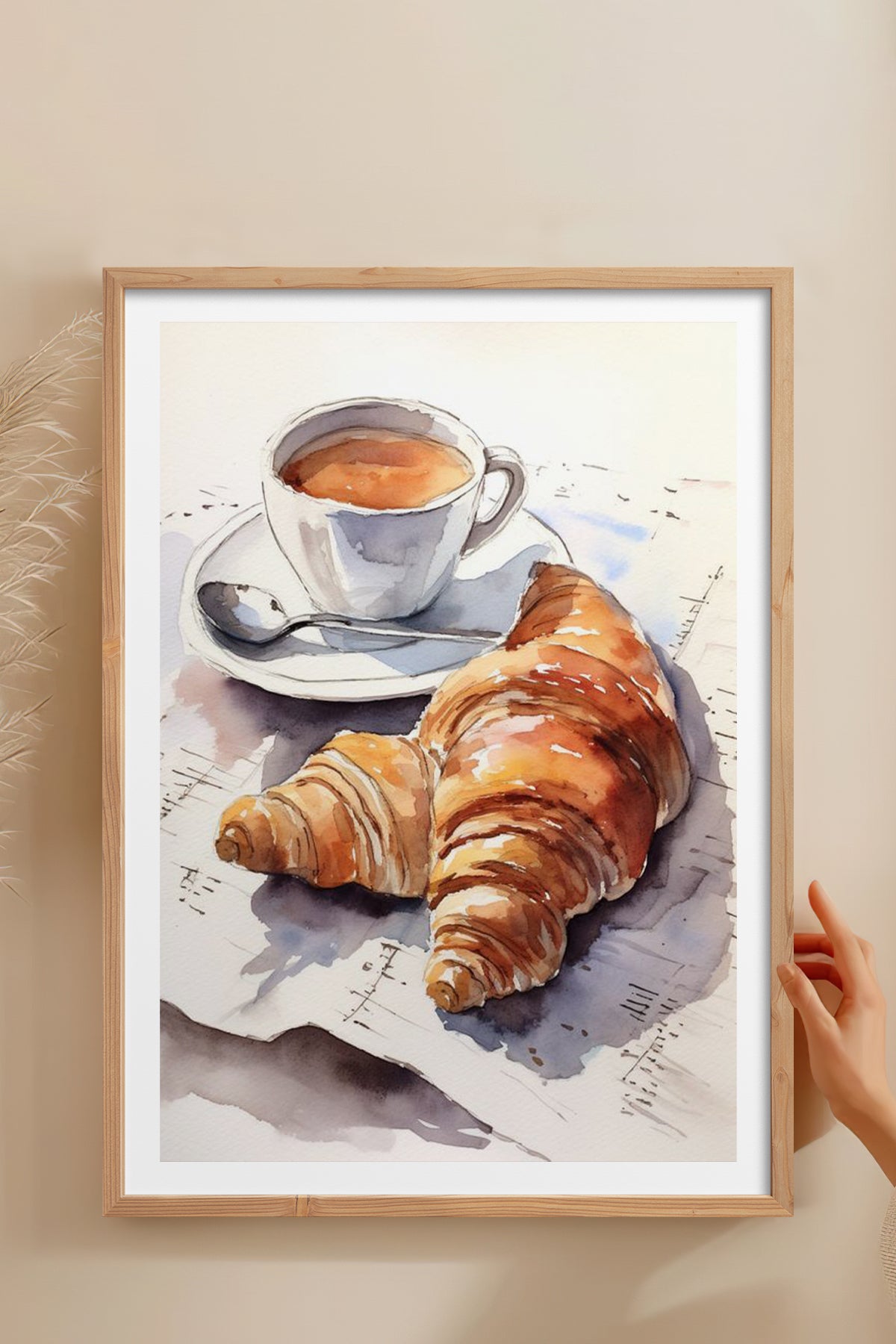 HOMEPACK Ahşap Çerçeveli Tablo Çerçeveli Poster Sanatsal Modern Duvar Dekoru TK-797