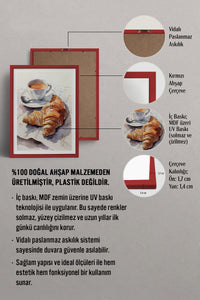 HOMEPACK Ahşap Çerçeveli Tablo Çerçeveli Poster Sanatsal Modern Duvar Dekoru TK-797