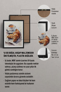 HOMEPACK Ahşap Çerçeveli Tablo Çerçeveli Poster Sanatsal Modern Duvar Dekoru TK-797