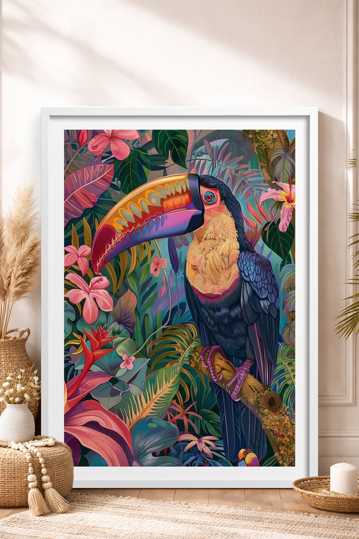 HOMEPACK Ahşap Çerçeveli Tablo Çerçeveli Poster Sanatsal Modern Duvar Dekoru TK-803