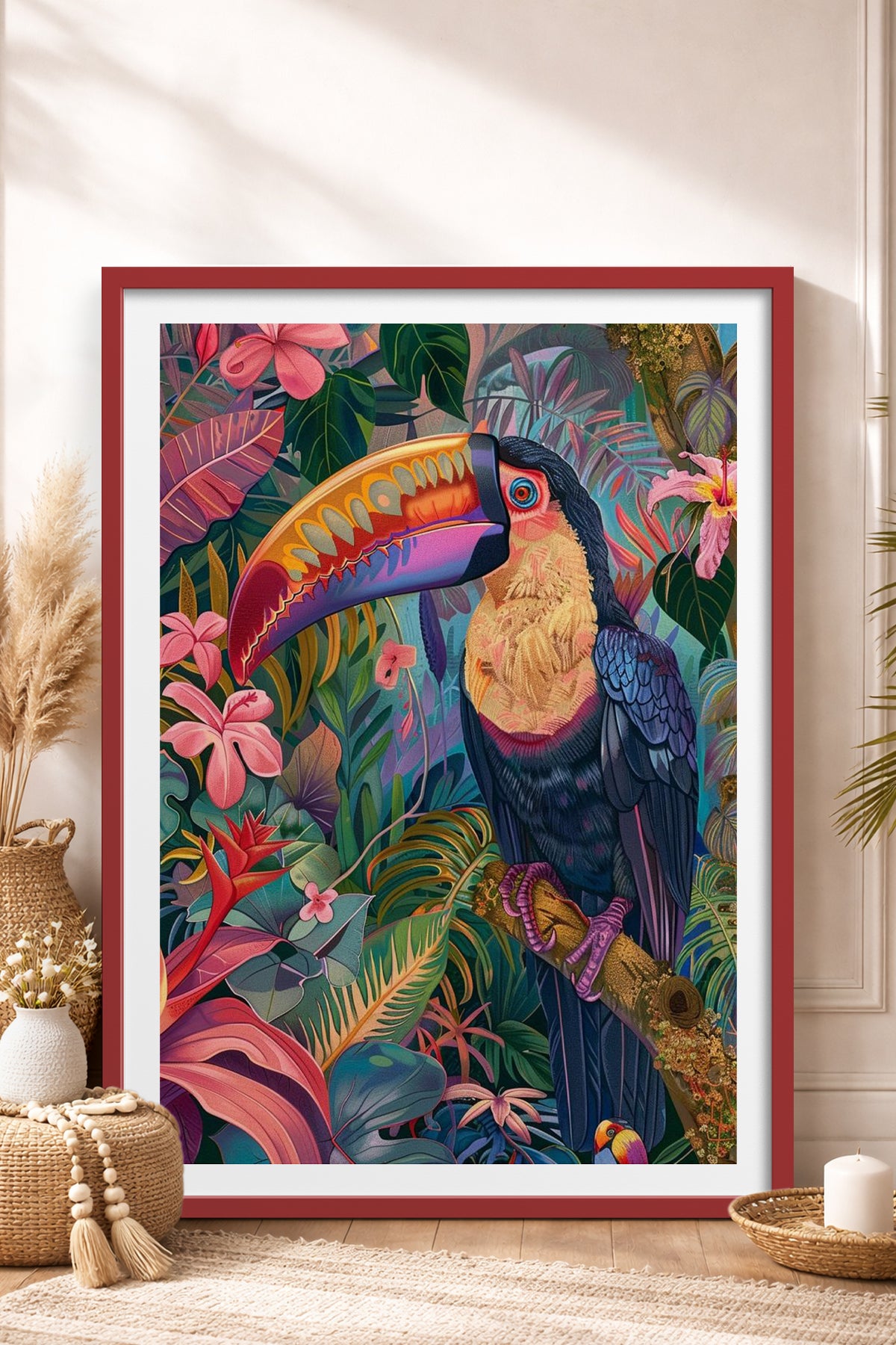 HOMEPACK Ahşap Çerçeveli Tablo Çerçeveli Poster Sanatsal Modern Duvar Dekoru TK-803