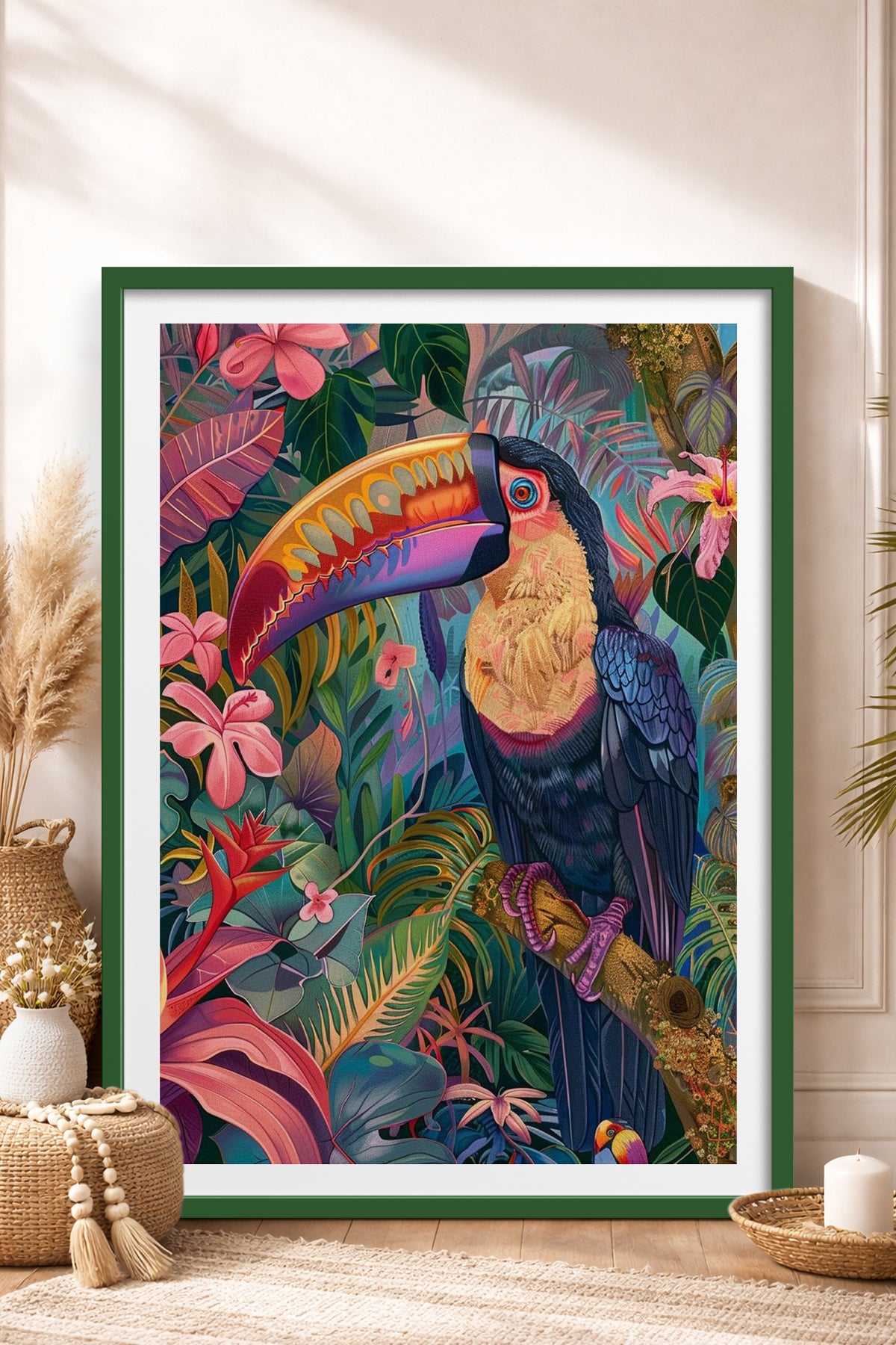 HOMEPACK Ahşap Çerçeveli Tablo Çerçeveli Poster Sanatsal Modern Duvar Dekoru TK-803