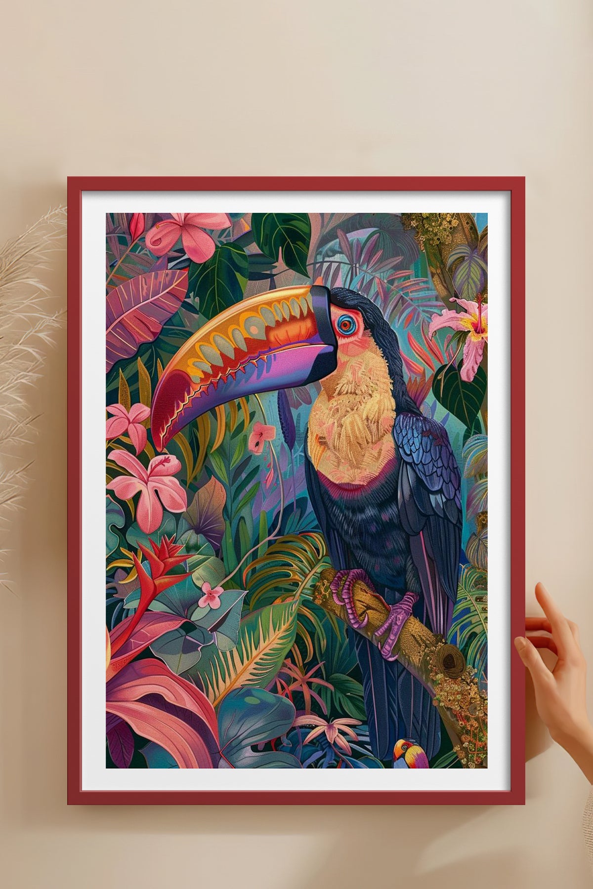 HOMEPACK Ahşap Çerçeveli Tablo Çerçeveli Poster Sanatsal Modern Duvar Dekoru TK-803