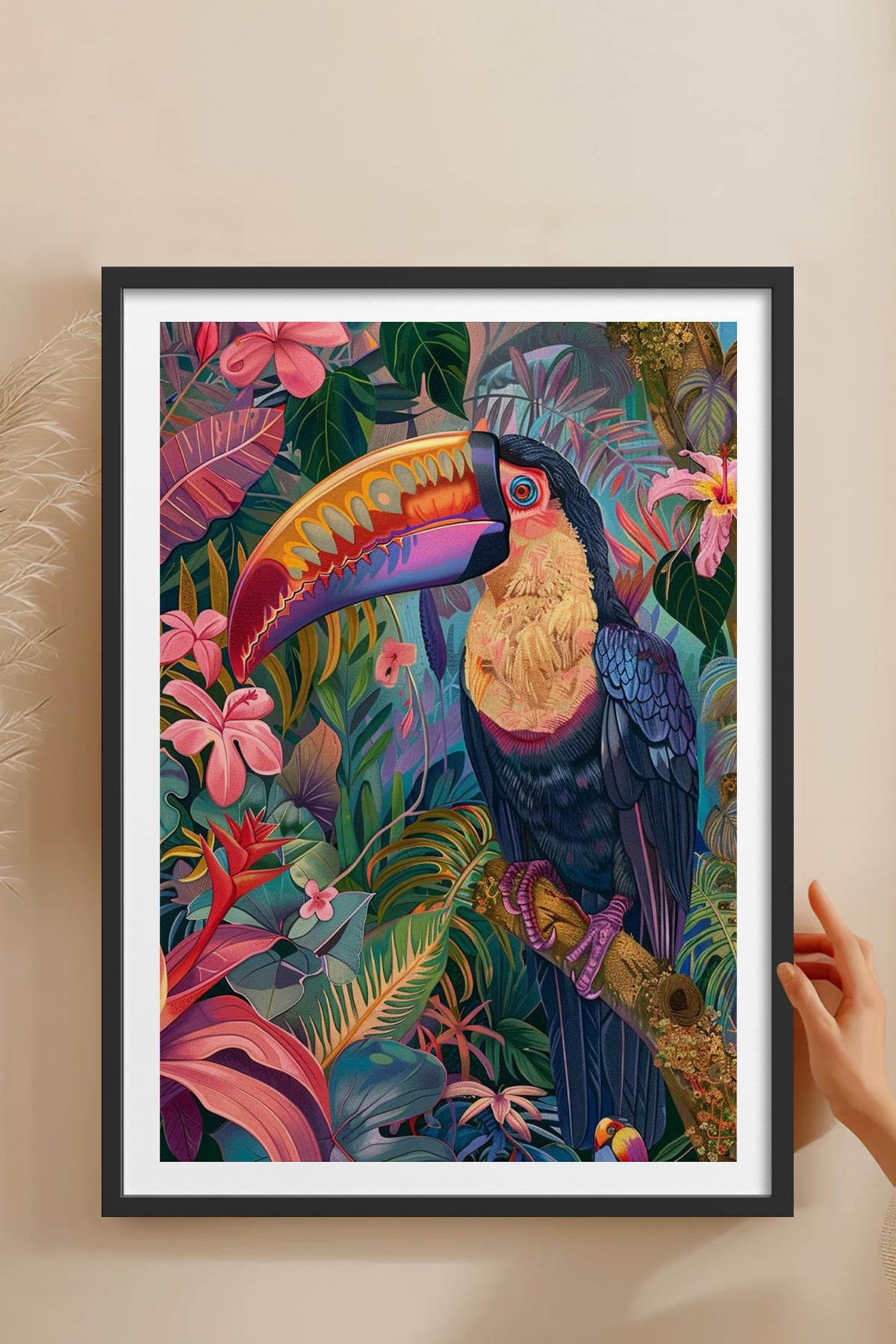HOMEPACK Ahşap Çerçeveli Tablo Çerçeveli Poster Sanatsal Modern Duvar Dekoru TK-803