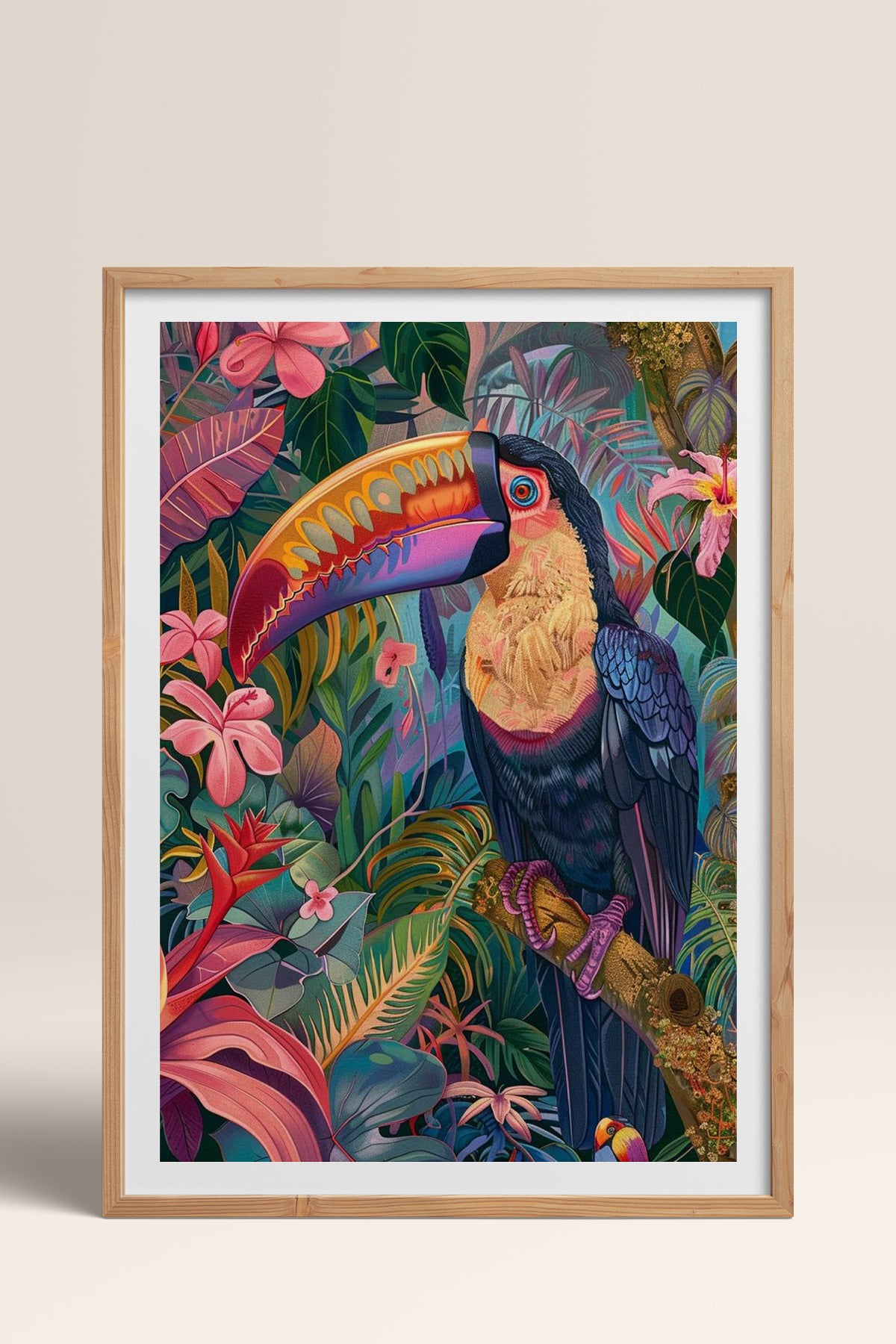 HOMEPACK Ahşap Çerçeveli Tablo Çerçeveli Poster Sanatsal Modern Duvar Dekoru TK-803