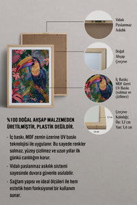 HOMEPACK Ahşap Çerçeveli Tablo Çerçeveli Poster Sanatsal Modern Duvar Dekoru TK-803