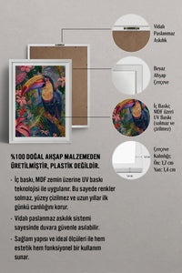 HOMEPACK Ahşap Çerçeveli Tablo Çerçeveli Poster Sanatsal Modern Duvar Dekoru TK-803