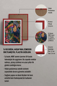 HOMEPACK Ahşap Çerçeveli Tablo Çerçeveli Poster Sanatsal Modern Duvar Dekoru TK-803
