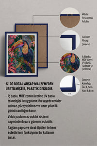 HOMEPACK Ahşap Çerçeveli Tablo Çerçeveli Poster Sanatsal Modern Duvar Dekoru TK-803
