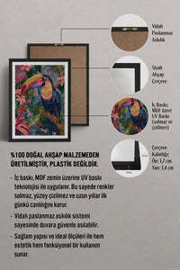 HOMEPACK Ahşap Çerçeveli Tablo Çerçeveli Poster Sanatsal Modern Duvar Dekoru TK-803