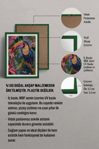 HOMEPACK Ahşap Çerçeveli Tablo Çerçeveli Poster Sanatsal Modern Duvar Dekoru TK-803