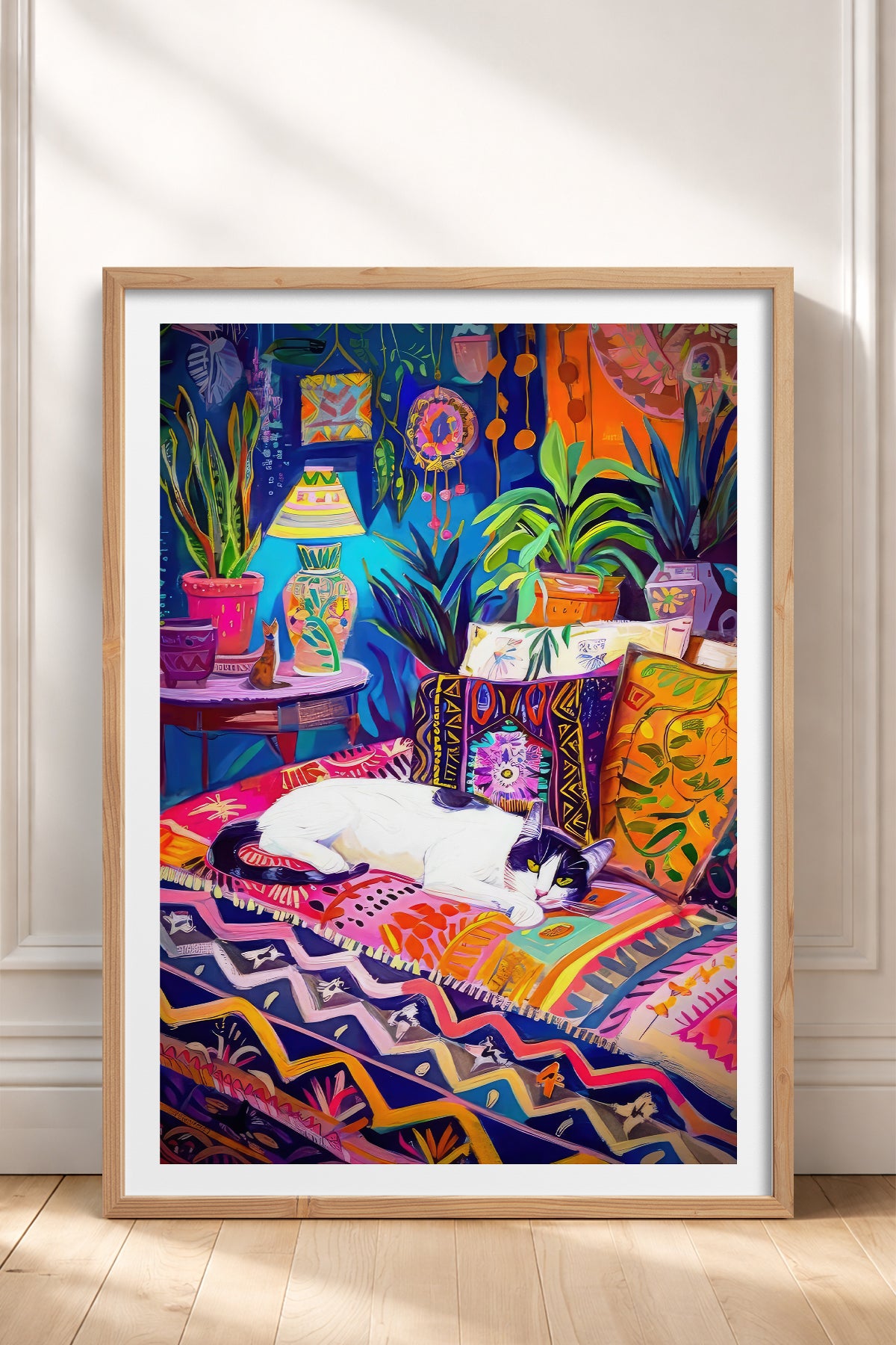 HOMEPACK Ahşap Çerçeveli Tablo Çerçeveli Poster Sanatsal Modern Duvar Dekoru TK-804