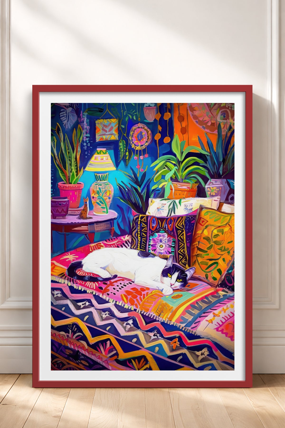 HOMEPACK Ahşap Çerçeveli Tablo Çerçeveli Poster Sanatsal Modern Duvar Dekoru TK-804