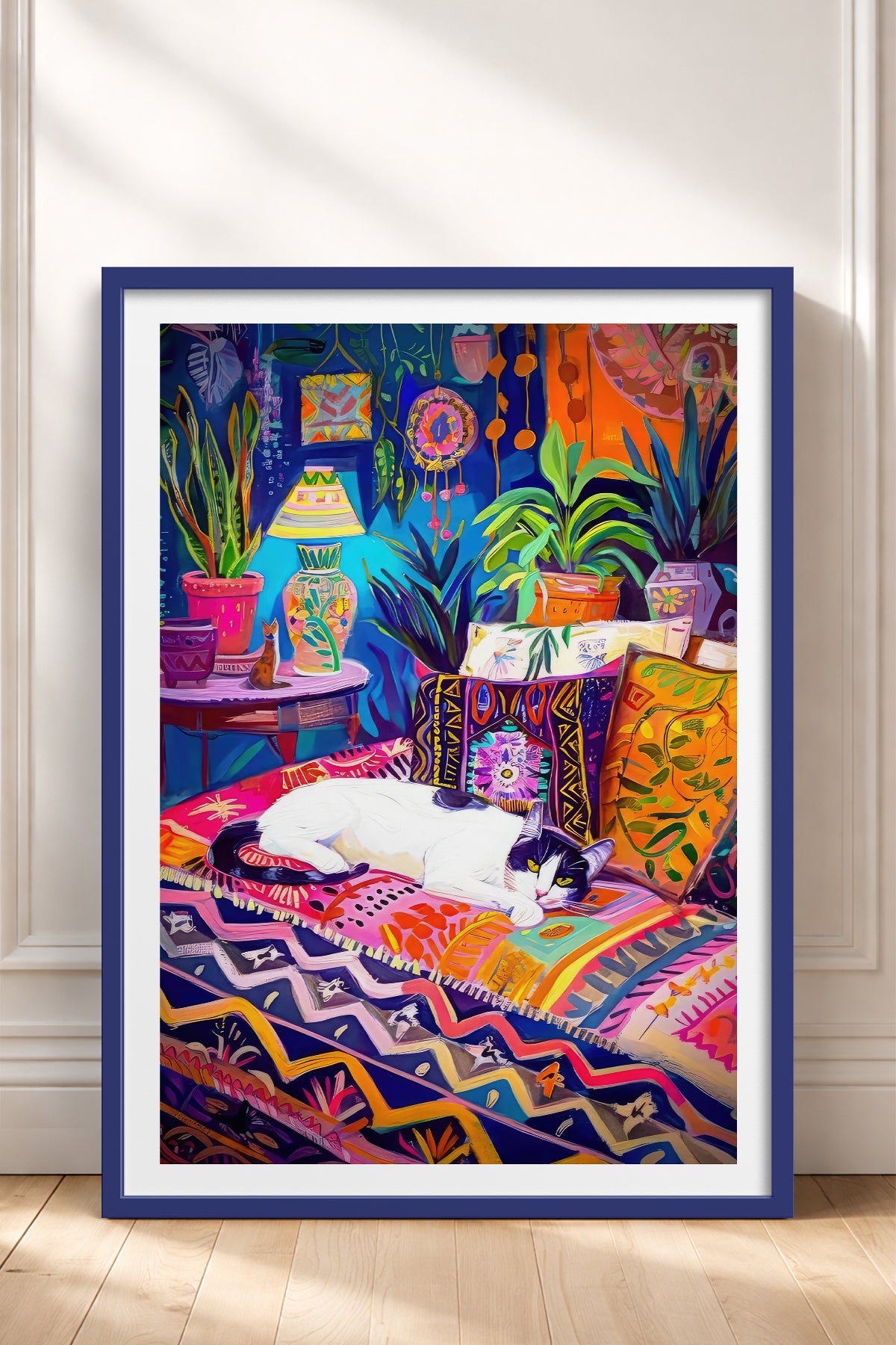 HOMEPACK Ahşap Çerçeveli Tablo Çerçeveli Poster Sanatsal Modern Duvar Dekoru TK-804