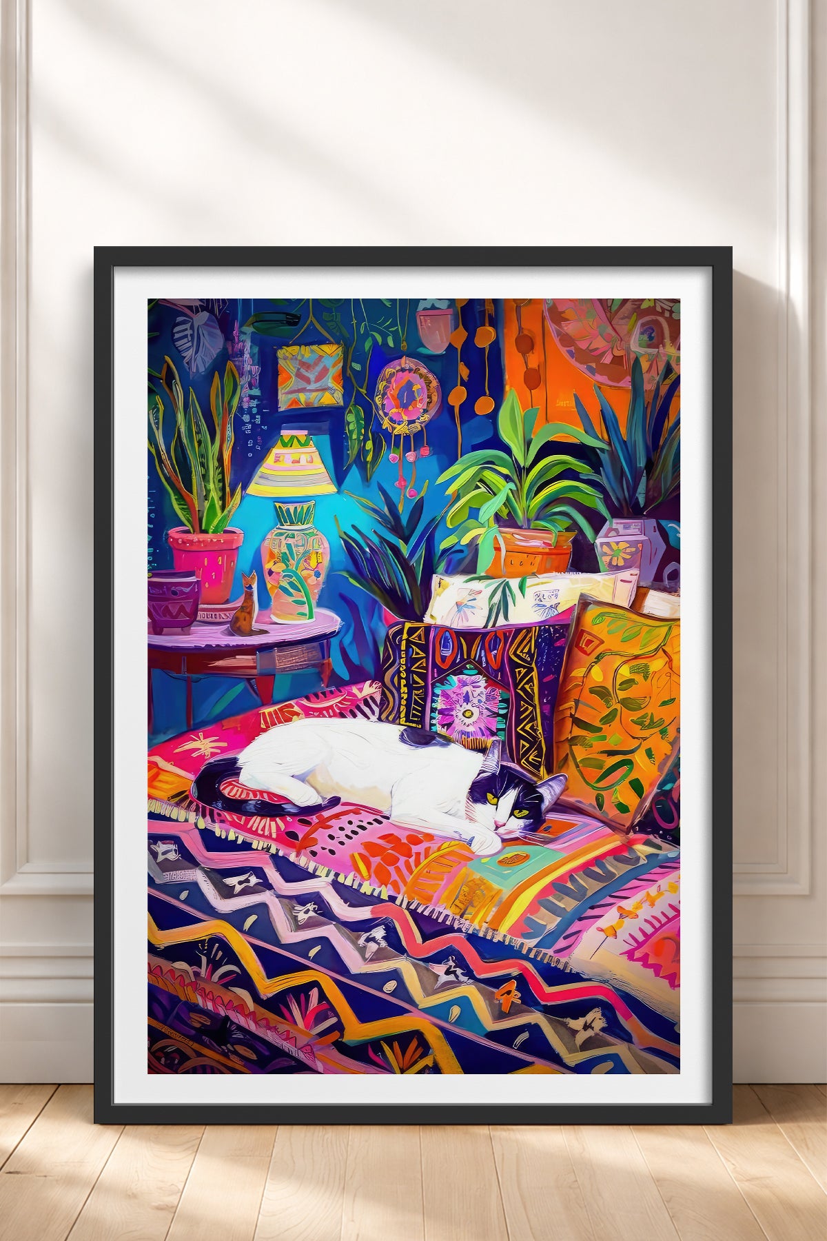 HOMEPACK Ahşap Çerçeveli Tablo Çerçeveli Poster Sanatsal Modern Duvar Dekoru TK-804