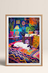 HOMEPACK Ahşap Çerçeveli Tablo Çerçeveli Poster Sanatsal Modern Duvar Dekoru TK-804