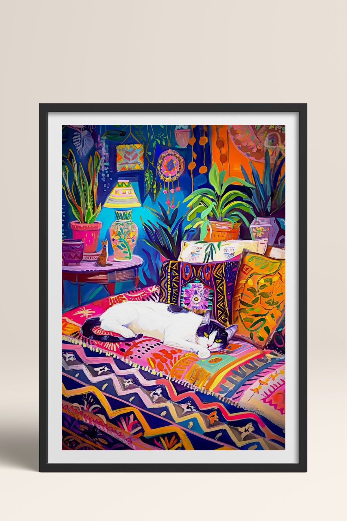 HOMEPACK Ahşap Çerçeveli Tablo Çerçeveli Poster Sanatsal Modern Duvar Dekoru TK-804