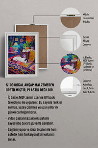HOMEPACK Ahşap Çerçeveli Tablo Çerçeveli Poster Sanatsal Modern Duvar Dekoru TK-804