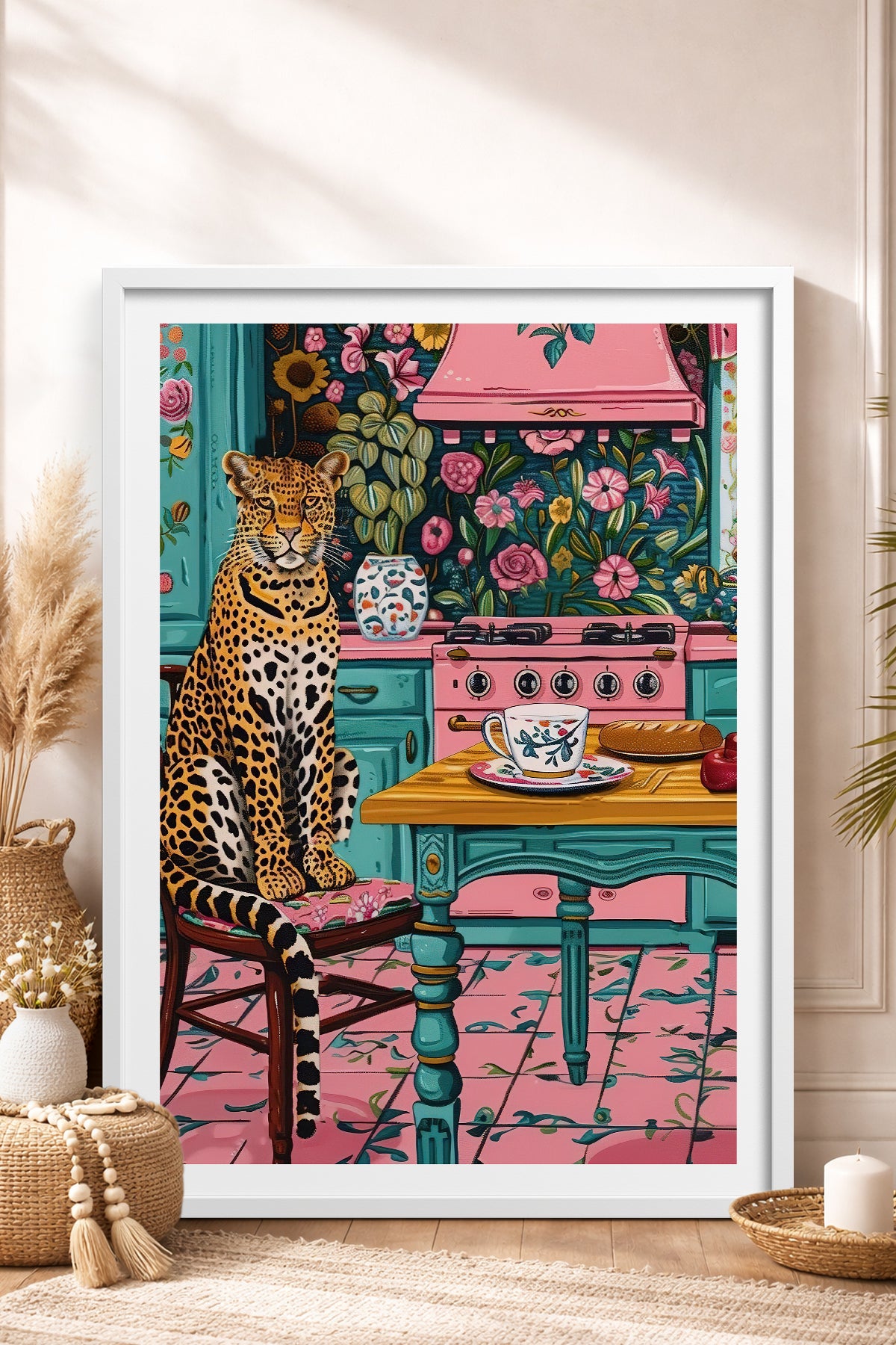 HOMEPACK Ahşap Çerçeveli Tablo Çerçeveli Poster Sanatsal Modern Duvar Dekoru TK-805