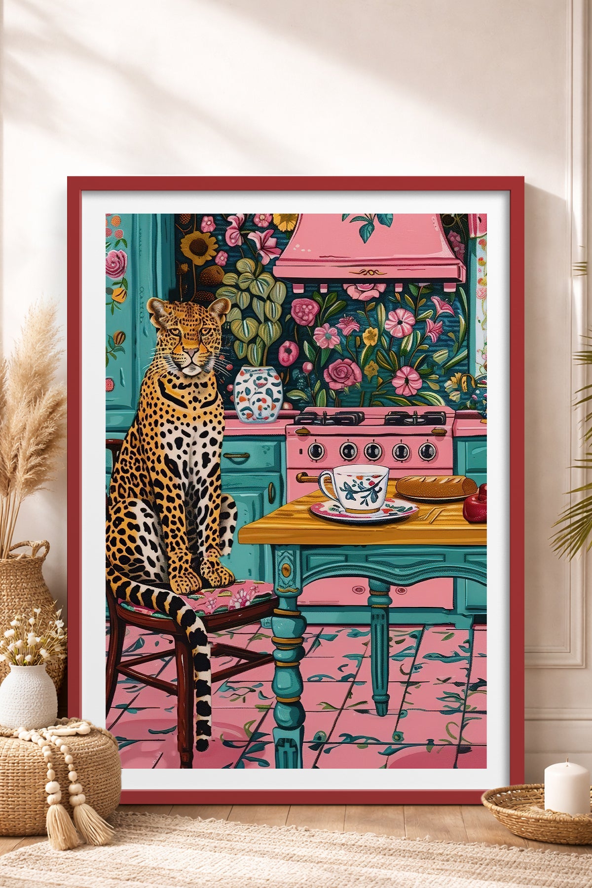 HOMEPACK Ahşap Çerçeveli Tablo Çerçeveli Poster Sanatsal Modern Duvar Dekoru TK-805