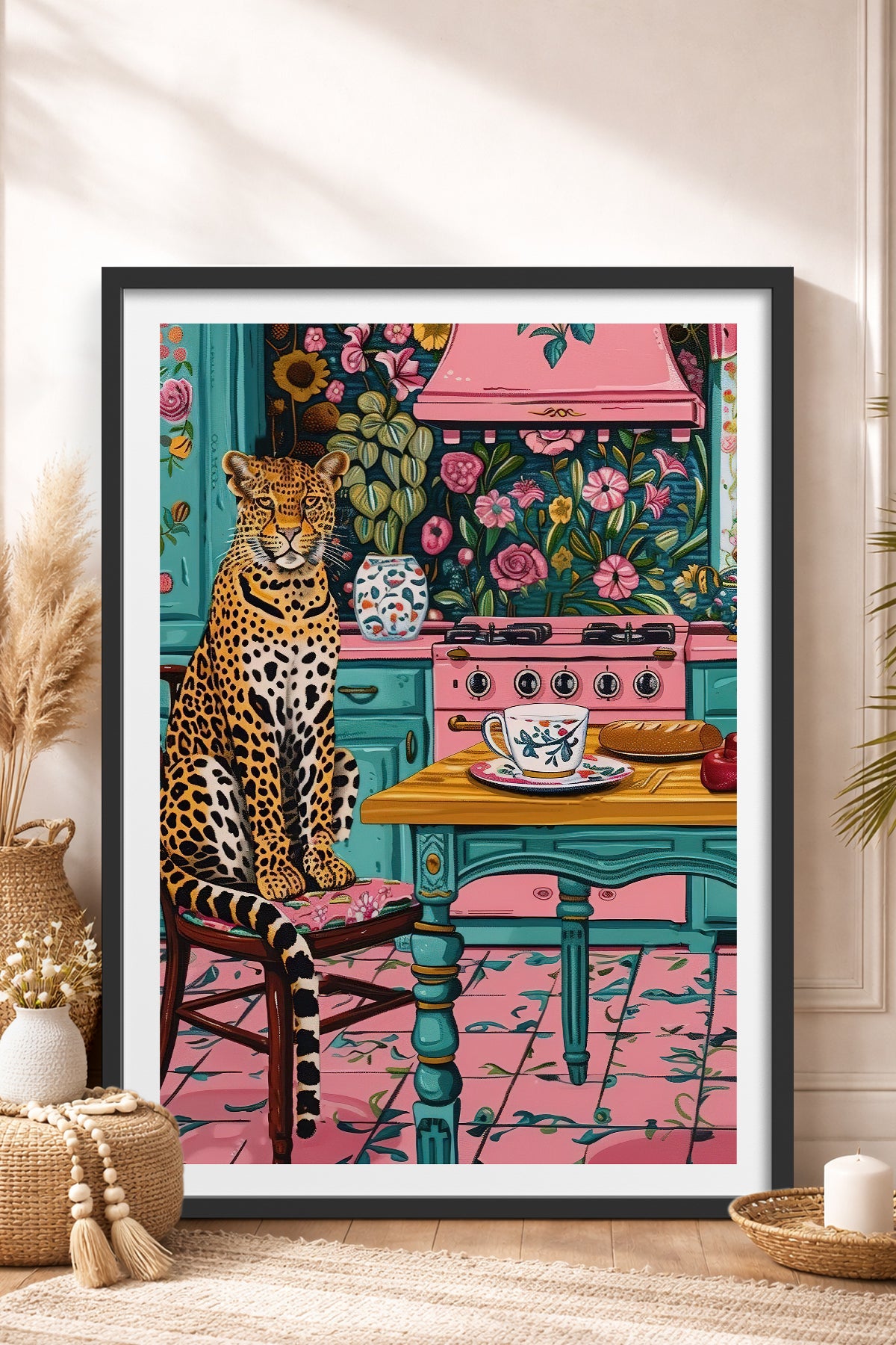 HOMEPACK Ahşap Çerçeveli Tablo Çerçeveli Poster Sanatsal Modern Duvar Dekoru TK-805