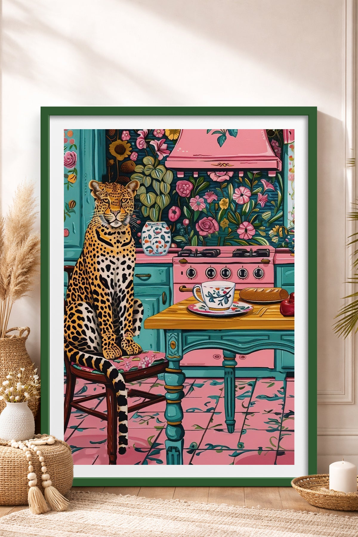 HOMEPACK Ahşap Çerçeveli Tablo Çerçeveli Poster Sanatsal Modern Duvar Dekoru TK-805
