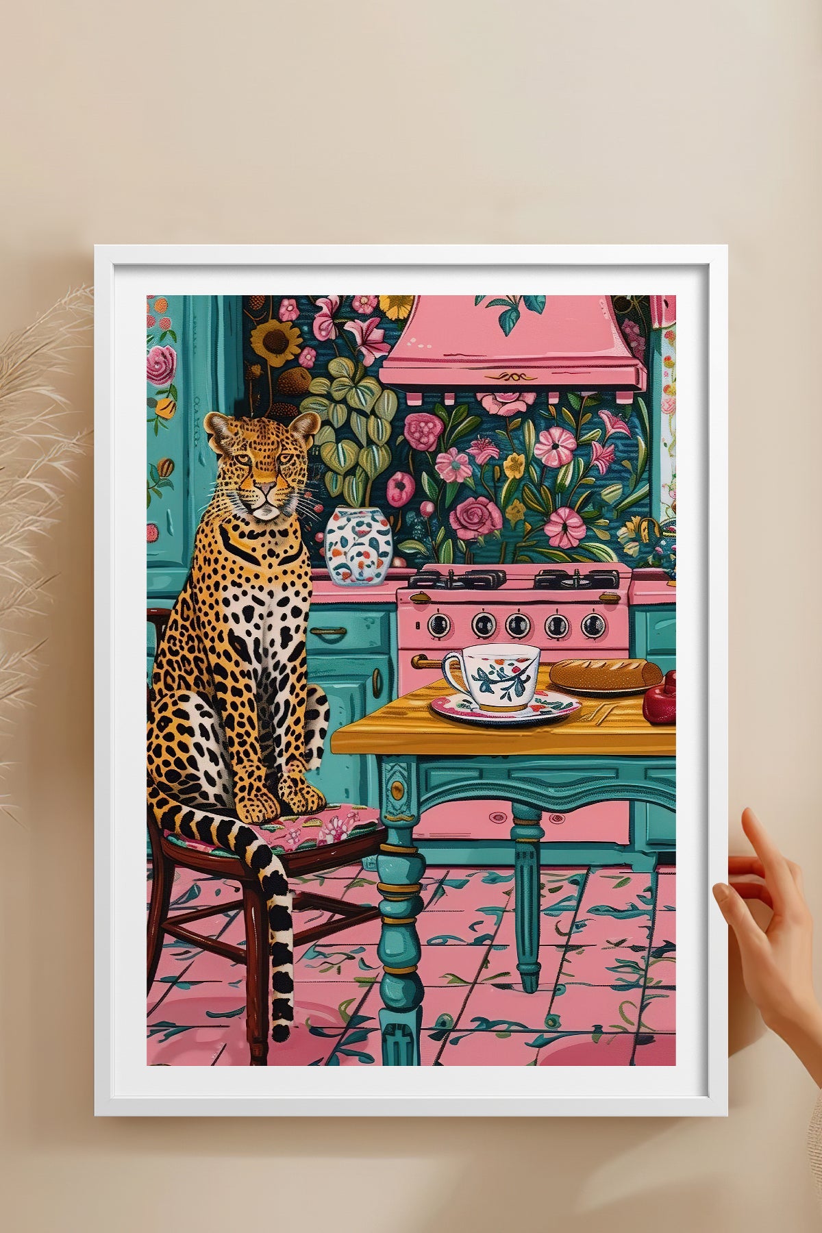 HOMEPACK Ahşap Çerçeveli Tablo Çerçeveli Poster Sanatsal Modern Duvar Dekoru TK-805