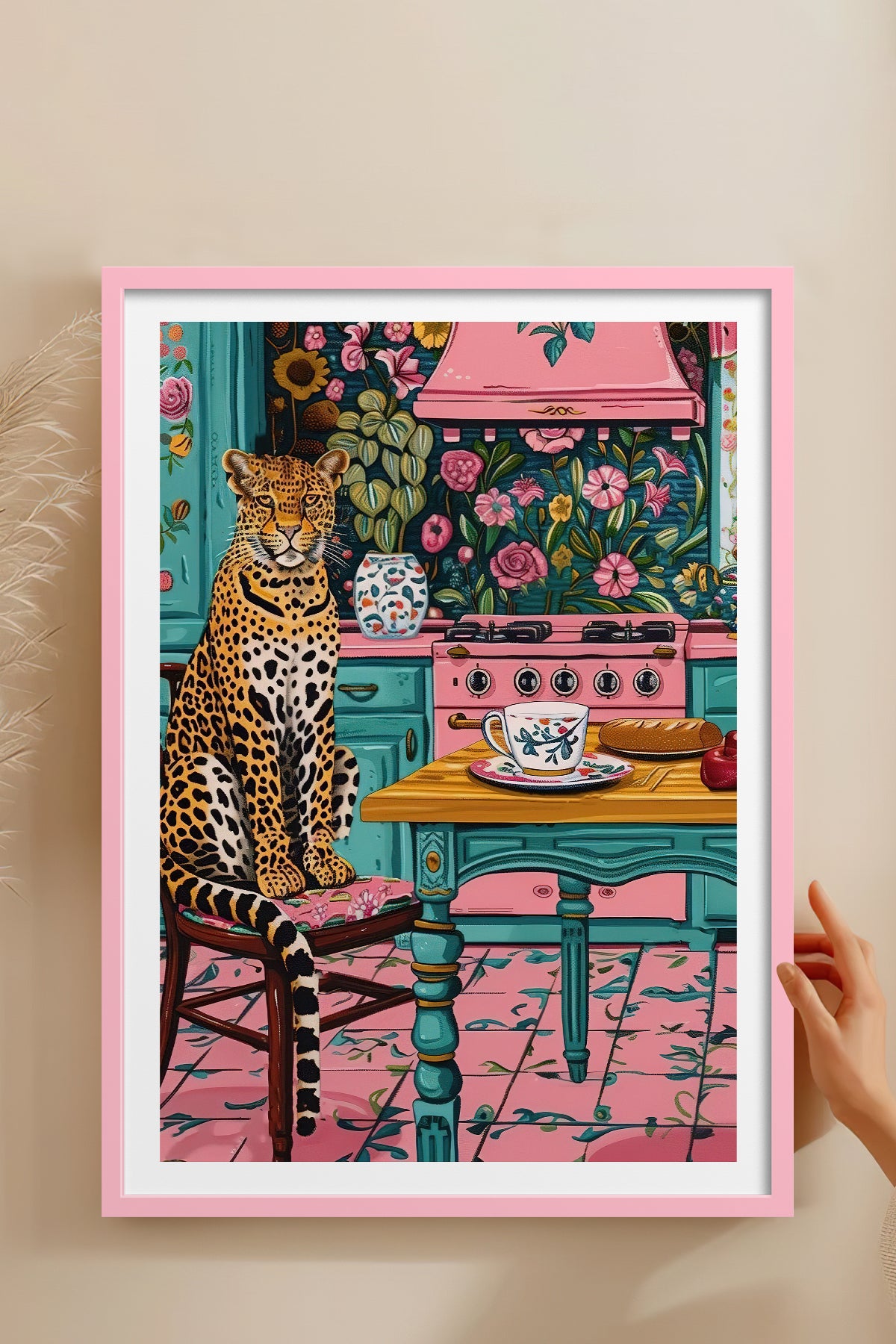 HOMEPACK Ahşap Çerçeveli Tablo Çerçeveli Poster Sanatsal Modern Duvar Dekoru TK-805