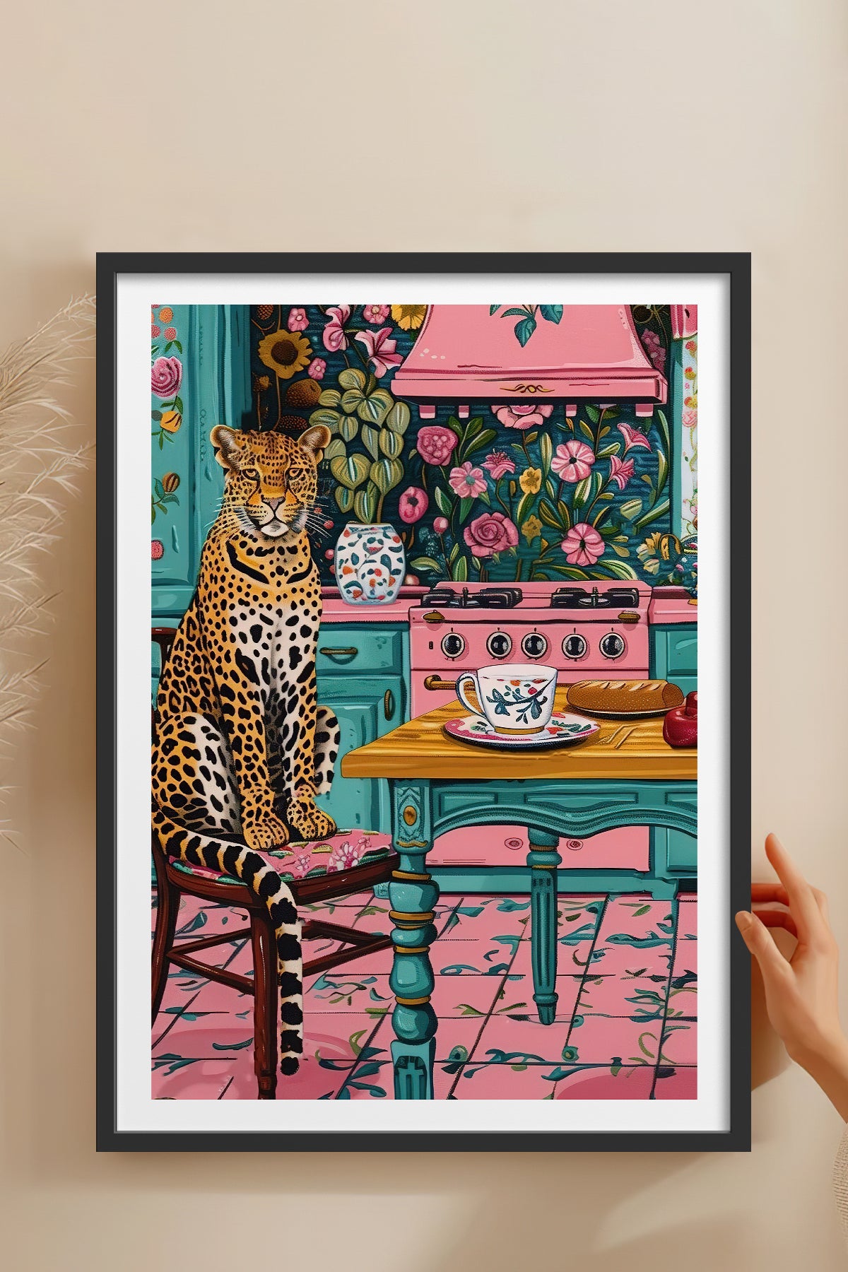 HOMEPACK Ahşap Çerçeveli Tablo Çerçeveli Poster Sanatsal Modern Duvar Dekoru TK-805