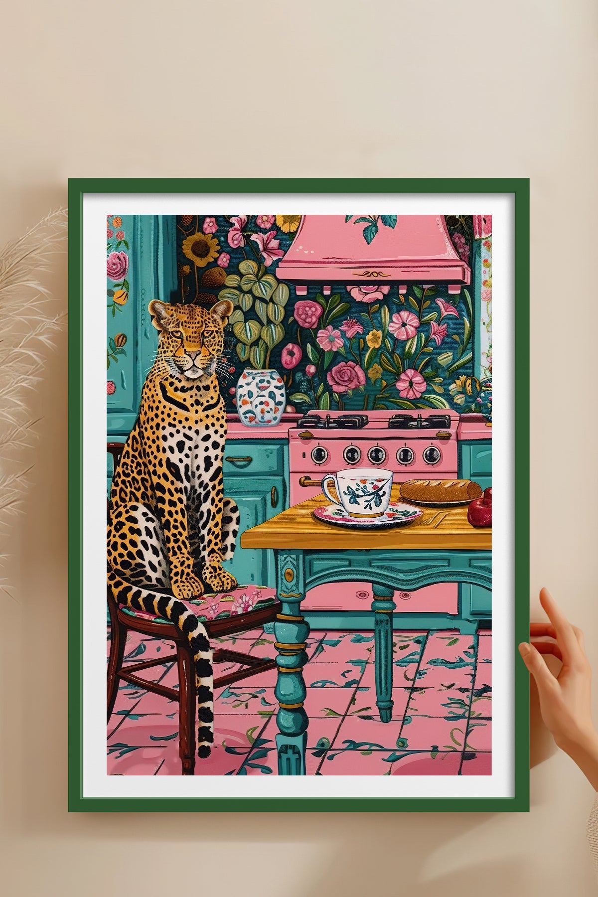 HOMEPACK Ahşap Çerçeveli Tablo Çerçeveli Poster Sanatsal Modern Duvar Dekoru TK-805