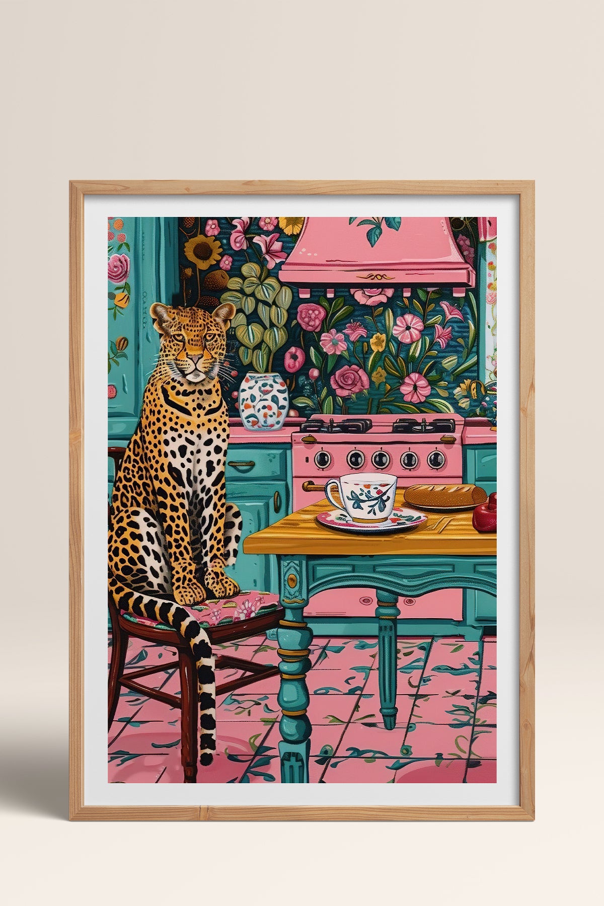 HOMEPACK Ahşap Çerçeveli Tablo Çerçeveli Poster Sanatsal Modern Duvar Dekoru TK-805