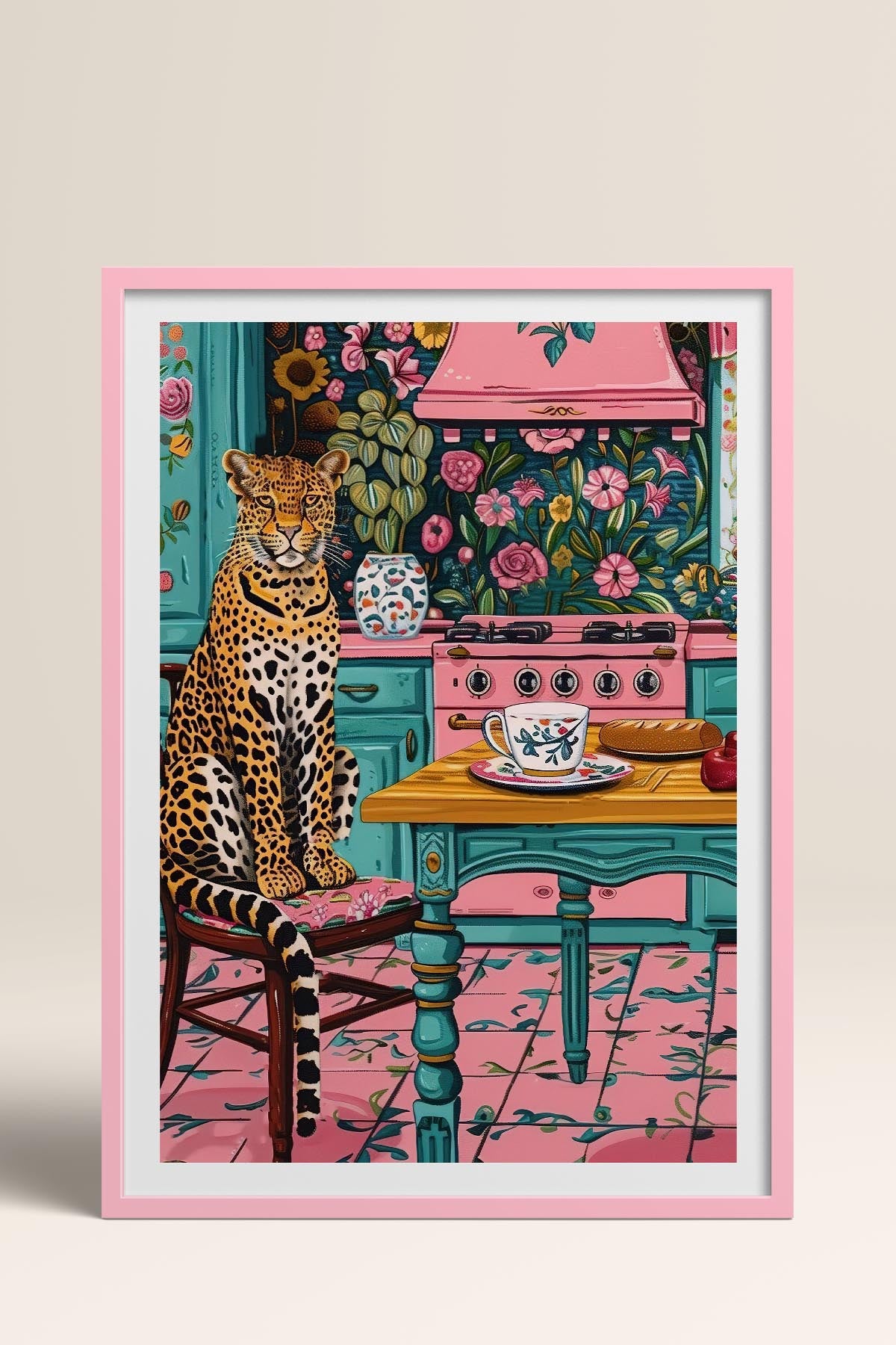HOMEPACK Ahşap Çerçeveli Tablo Çerçeveli Poster Sanatsal Modern Duvar Dekoru TK-805