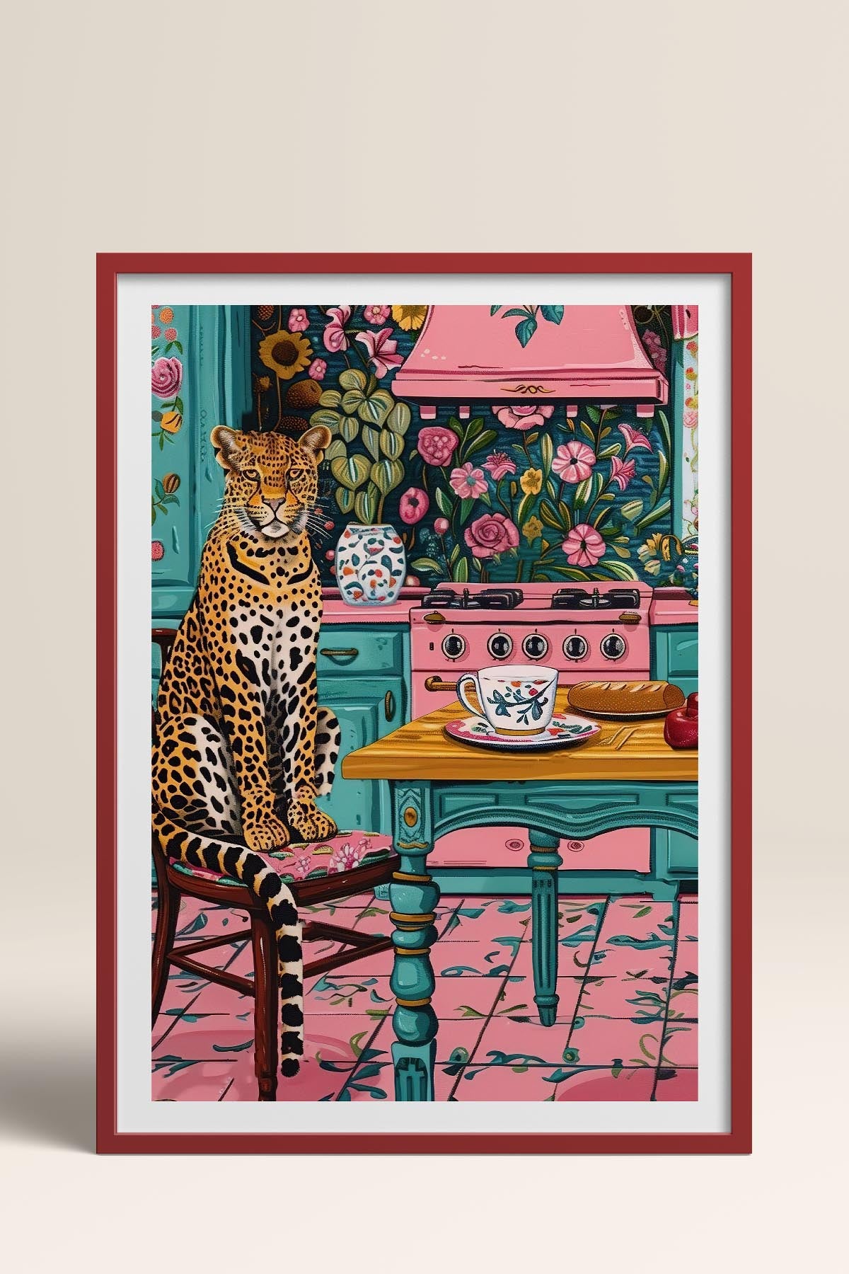 HOMEPACK Ahşap Çerçeveli Tablo Çerçeveli Poster Sanatsal Modern Duvar Dekoru TK-805