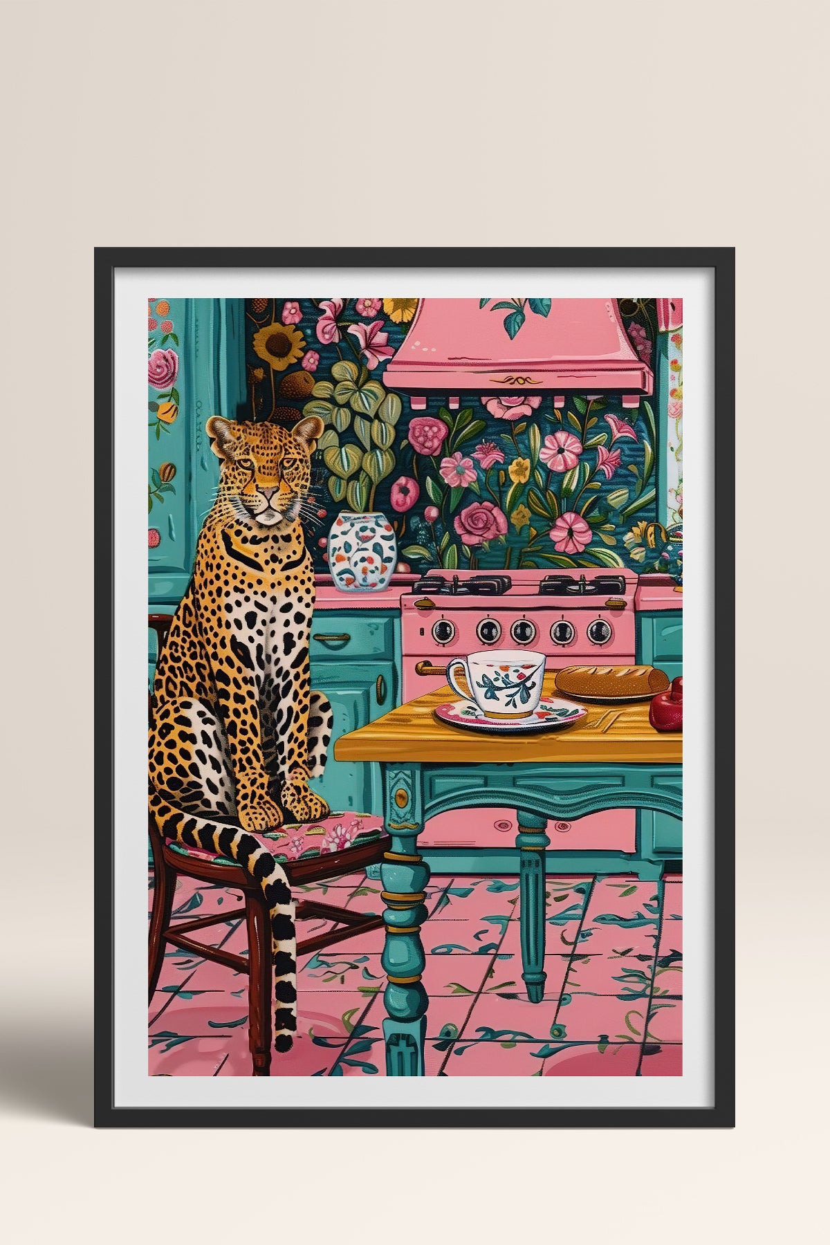 HOMEPACK Ahşap Çerçeveli Tablo Çerçeveli Poster Sanatsal Modern Duvar Dekoru TK-805