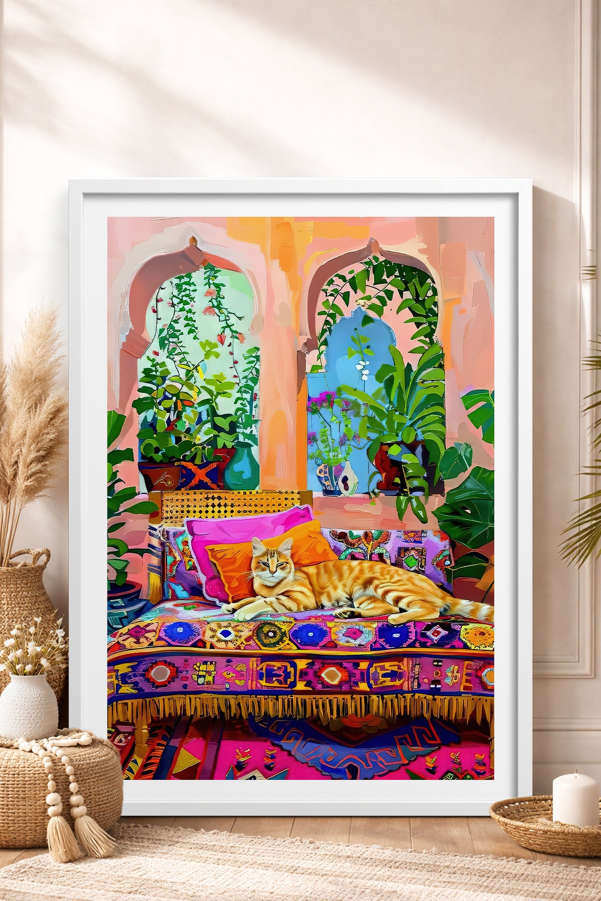 HOMEPACK Ahşap Çerçeveli Tablo Çerçeveli Poster Sanatsal Modern Duvar Dekoru TK-807