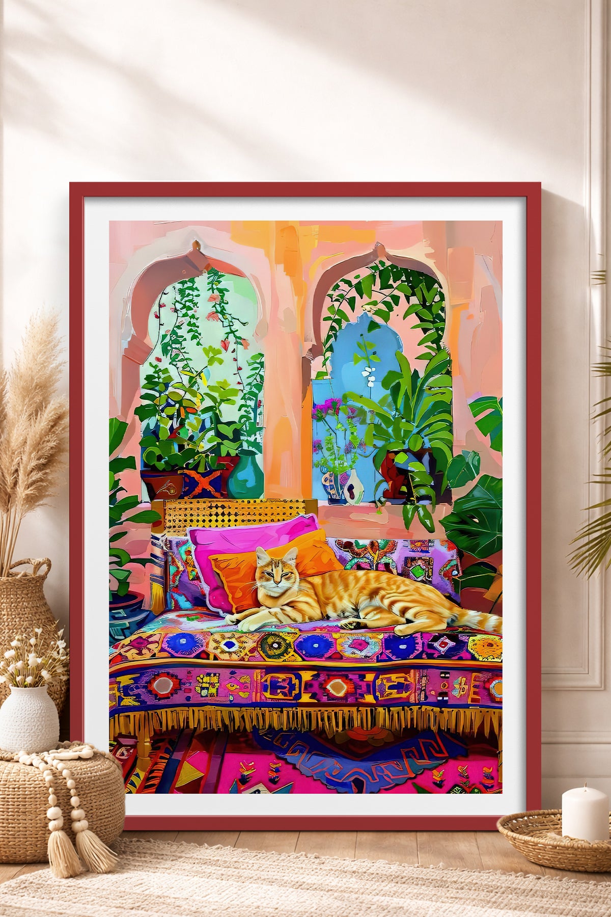 HOMEPACK Ahşap Çerçeveli Tablo Çerçeveli Poster Sanatsal Modern Duvar Dekoru TK-807