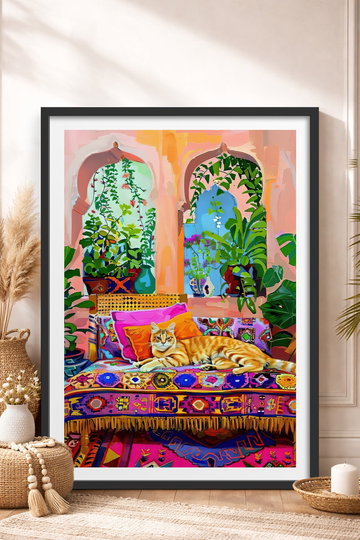 HOMEPACK Ahşap Çerçeveli Tablo Çerçeveli Poster Sanatsal Modern Duvar Dekoru TK-807