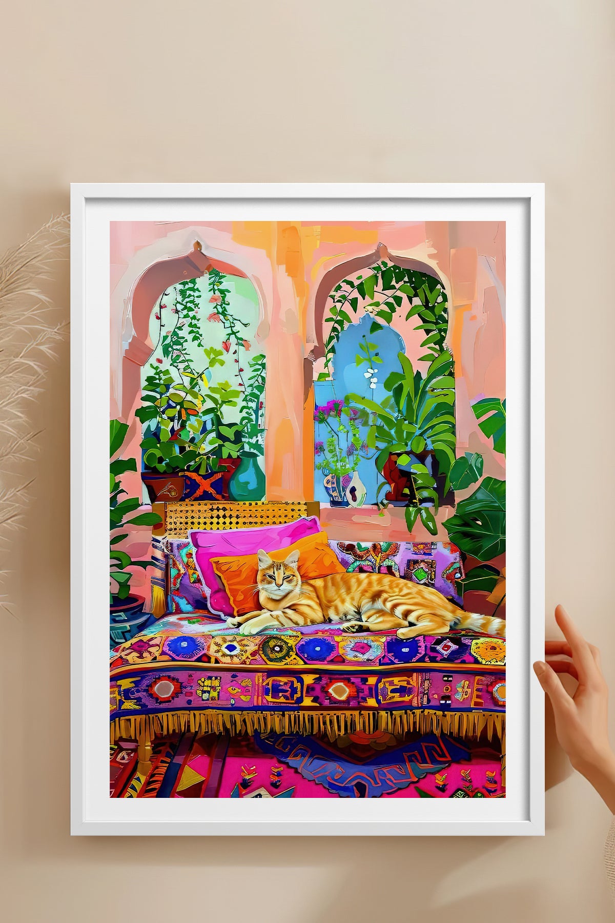 HOMEPACK Ahşap Çerçeveli Tablo Çerçeveli Poster Sanatsal Modern Duvar Dekoru TK-807