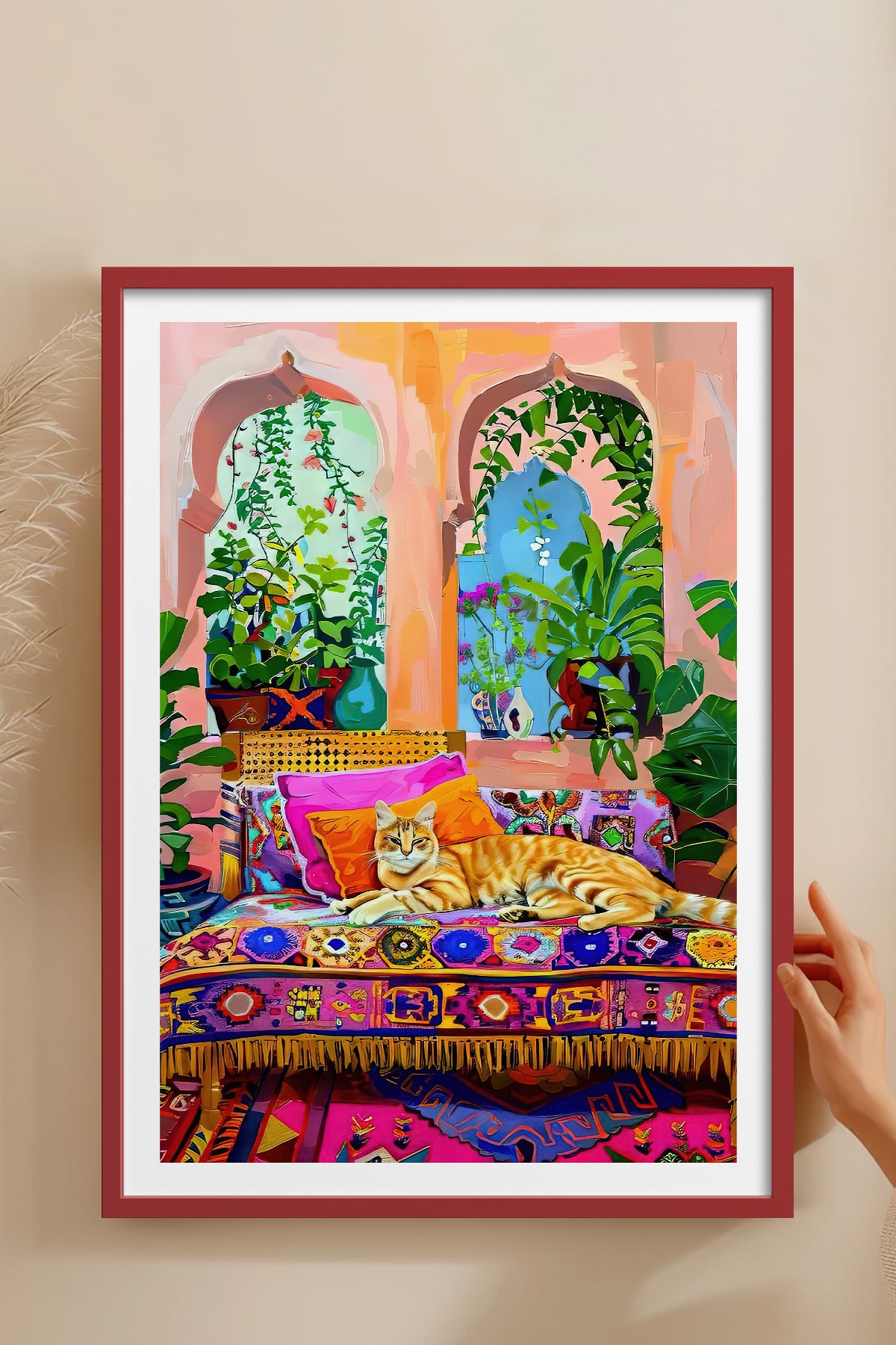 HOMEPACK Ahşap Çerçeveli Tablo Çerçeveli Poster Sanatsal Modern Duvar Dekoru TK-807