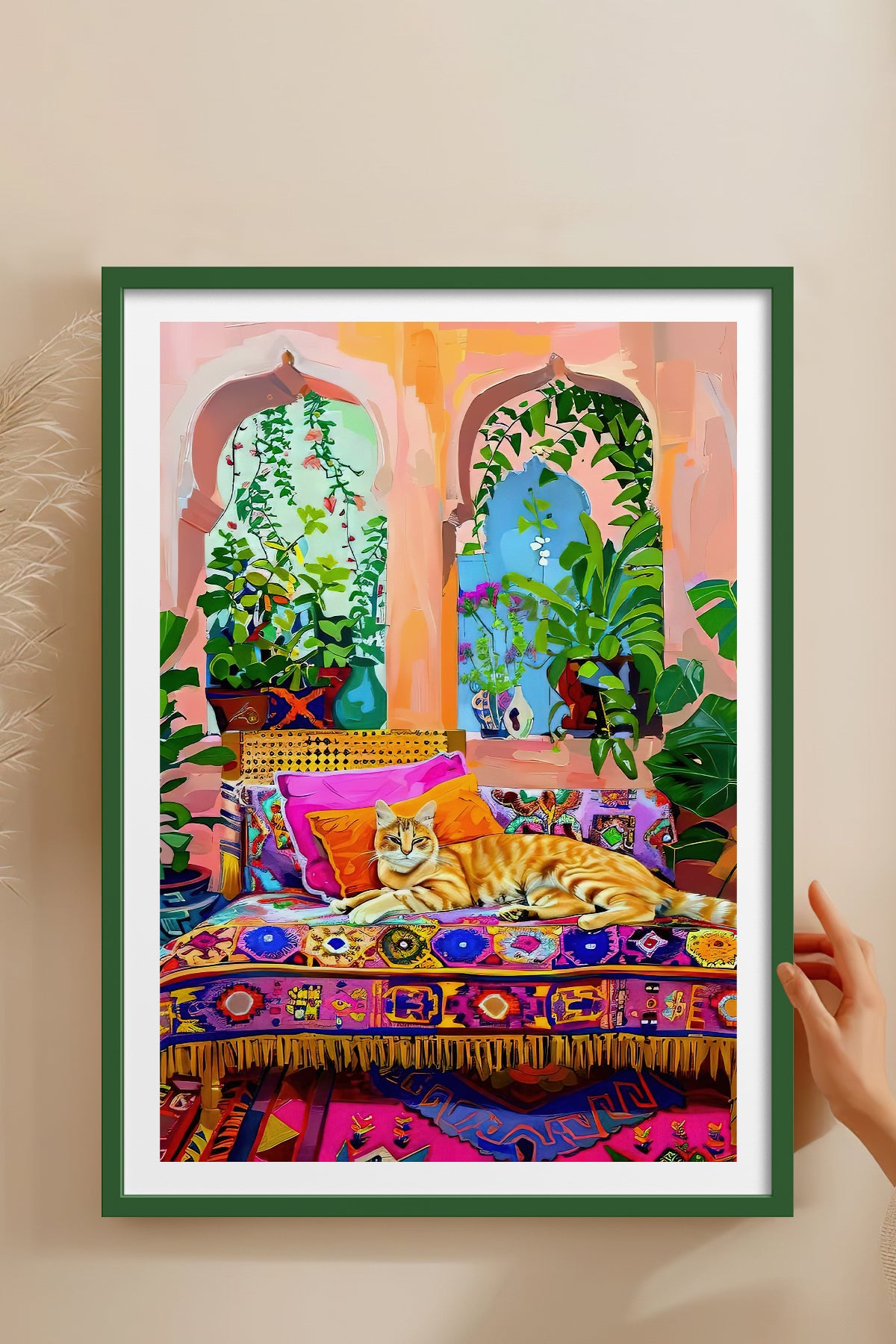 HOMEPACK Ahşap Çerçeveli Tablo Çerçeveli Poster Sanatsal Modern Duvar Dekoru TK-807