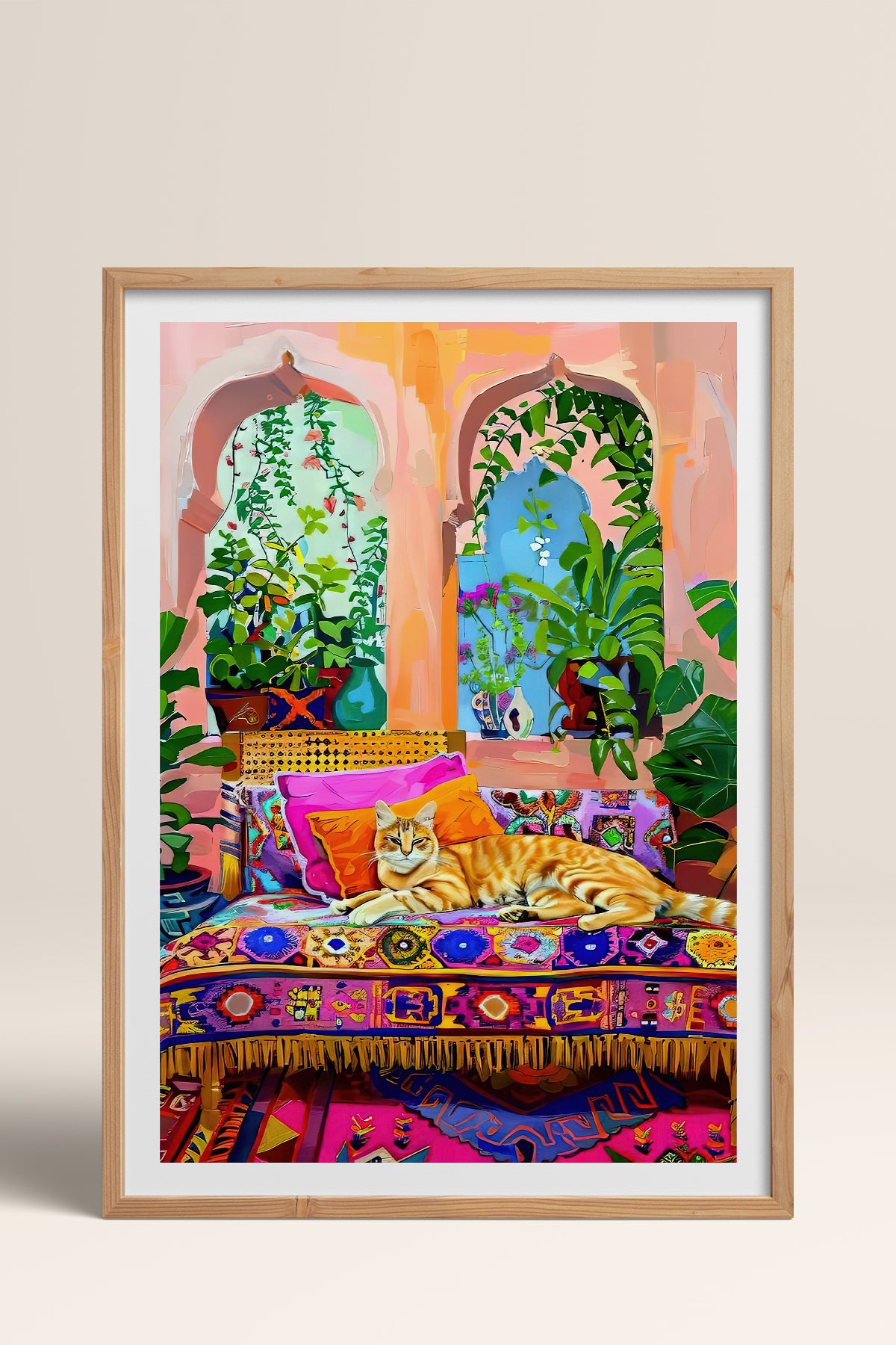 HOMEPACK Ahşap Çerçeveli Tablo Çerçeveli Poster Sanatsal Modern Duvar Dekoru TK-807