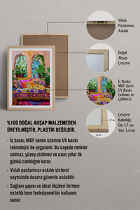 HOMEPACK Ahşap Çerçeveli Tablo Çerçeveli Poster Sanatsal Modern Duvar Dekoru TK-807