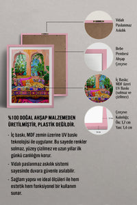 HOMEPACK Ahşap Çerçeveli Tablo Çerçeveli Poster Sanatsal Modern Duvar Dekoru TK-807
