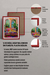 HOMEPACK Ahşap Çerçeveli Tablo Çerçeveli Poster Sanatsal Modern Duvar Dekoru TK-807