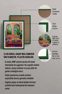 HOMEPACK Ahşap Çerçeveli Tablo Çerçeveli Poster Sanatsal Modern Duvar Dekoru TK-807