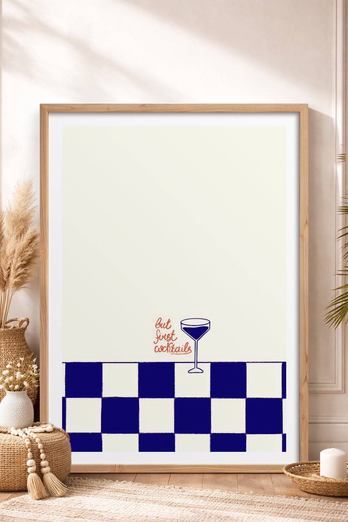 HOMEPACK Ahşap Çerçeveli Tablo Çerçeveli Poster Sanatsal Modern Duvar Dekoru TK-809